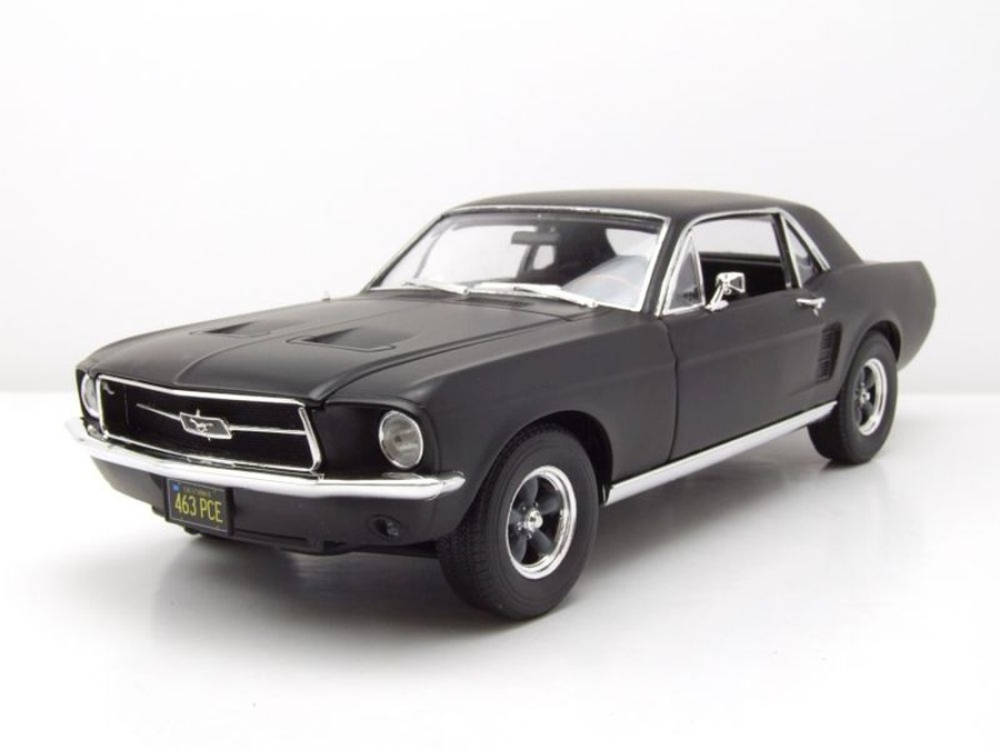 Modellauto Ford Mustang Coupe 1967 matt schwarz Creed Modellauto 1
