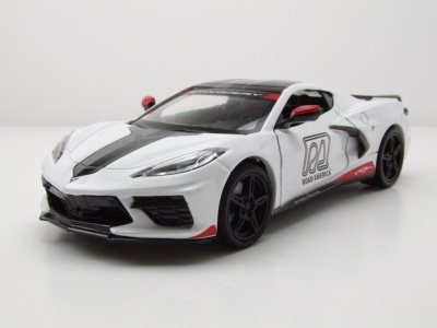 Chevrolet Corvette C8 Stingray Pace Car 2020 weiß Modellauto 1:24 Greenlight Collectibles