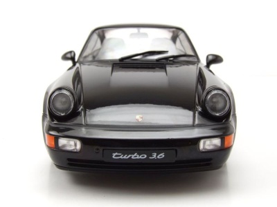 Porsche 911 (964) Turbo 3.6 1993 schwarz Modellauto 1:18 Solido