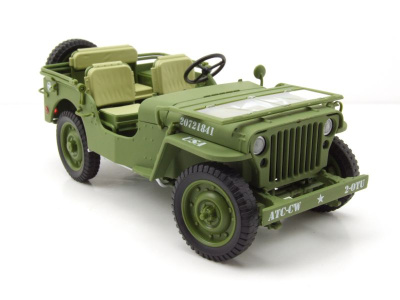 Willys Jeep US Army Militairy Police 1944 olivgrün Modellauto 1:18 American Diorama