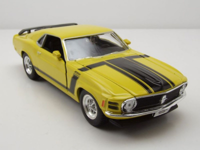 Ford Mustang Boss 302 1970 gelb Modellauto 1:24 Welly