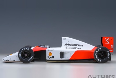 McLaren Honda MP4/6 #1 Formel 1 1991 weiß rot A.Senna Modellauto 1:18 Autoart