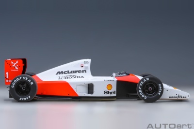 McLaren Honda MP4/6 #1 Formel 1 1991 weiß rot A.Senna Modellauto 1:18 Autoart