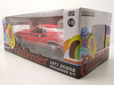 Dodge Challenger R/T 1970 rot schwarz Modellauto 1:18 Greenlight Collectibles
