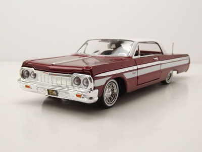 Chevrolet Impala Lowrider 1964 rot Modellauto 1:24 Motormax