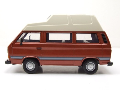 VW T3 Camping Bus braun weiß Modellauto 1:24 Motormax