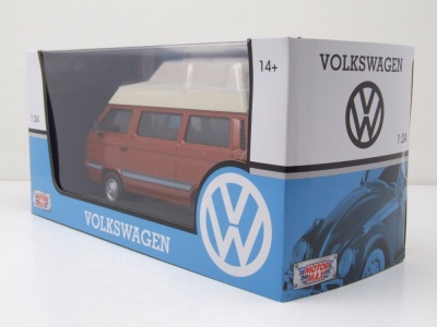 VW T3 Camping Bus braun weiß Modellauto 1:24 Motormax