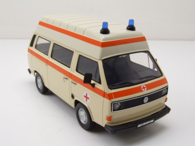VW T3 Bus Hochdach Krankenwagen beige Modellauto 1:24 Motormax