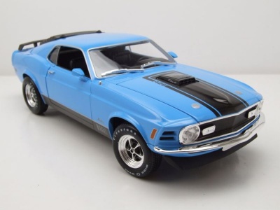 Ford Mustang Mach 1 1970 blau Modellauto 1:18 Maisto