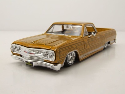 Chevrolet El Camino Lowrider 1965 gold Modellauto 1:24...