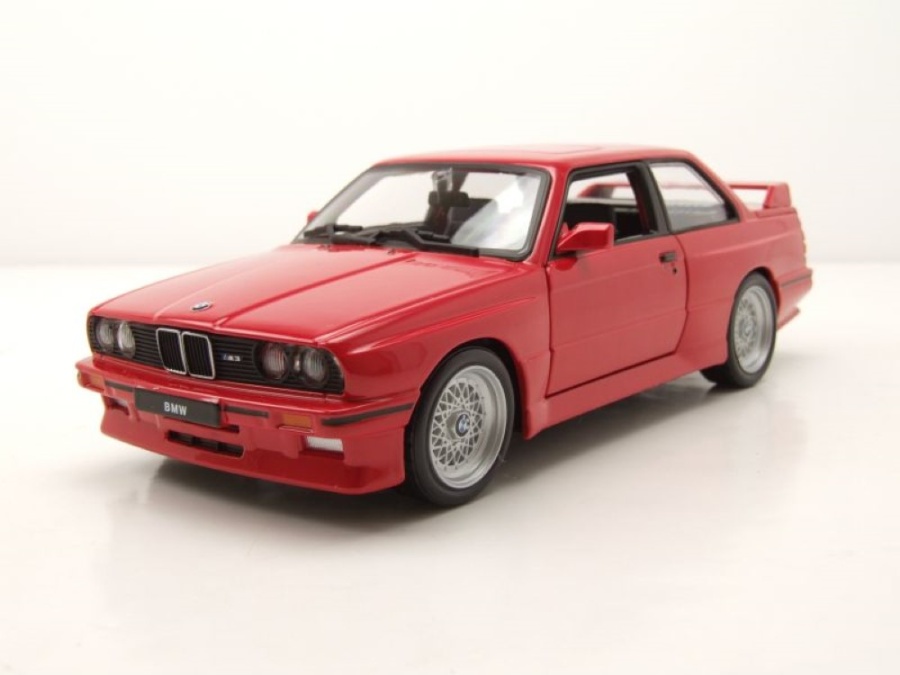 BMW M3 E30 1988 rot Modellauto 1:24 Bburago