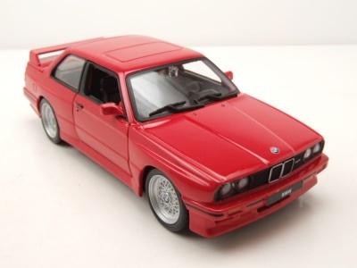 BMW M3 E30 1988 rot Modellauto 1:24 Bburago