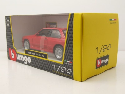 BMW M3 E30 1988 rot Modellauto 1:24 Bburago