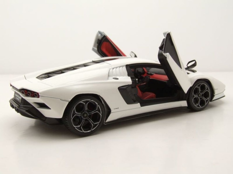 Lamborghini Modellauto Maisto Lamborghini Countach LPI-800 Modellauto 1:18 - Weiß, Mit Beweglichen Türen & Motorhaube Lego Formel 1