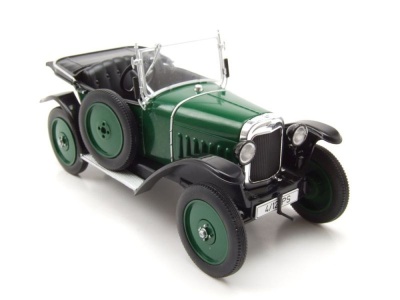 Opel 4/12 PS Laubfrosch RHD 1924 grün schwarz Modellauto 1:24 Whitebox