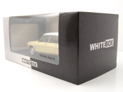 Citroen Ami 6 1968 gelb weiß Modellauto 1:24 Whitebox