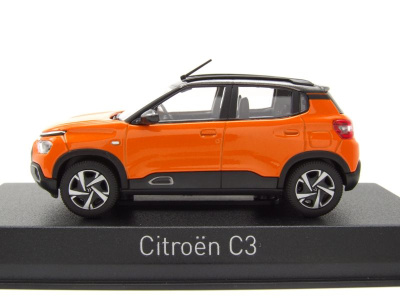 Citroen C3 2021 orange grau Modellauto 1:43 Norev