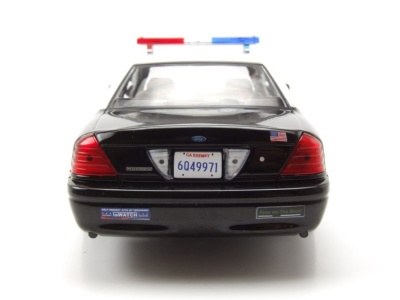 Ford Crown Victoria Interceptor LAPD Police 2001 schwarz weiß Drive TV-Serie Modellauto 1:24 Greenlight Collectibles