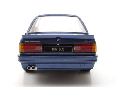 BMW Alpina B6 3.5 E30 1988 blau metallic Modellauto 1:18 KK Scale