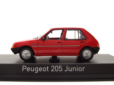 Peugeot 205 Junior 1988 rot Modellauto 1:43 Norev