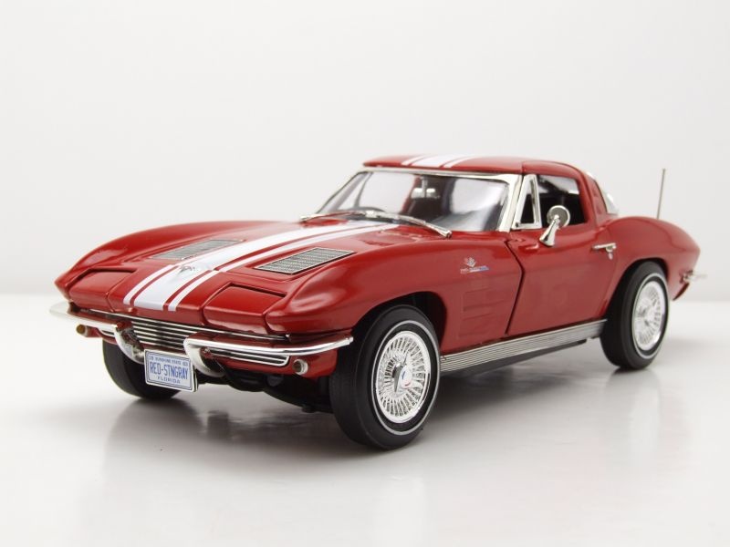 Chevrolet Corvette Stingray C2 Z06 Coupe 1963 rot Modellauto 1:18 Auto World