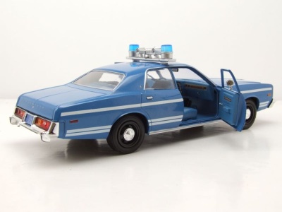 Plymouth Fury Maine State Police 1978 blau Modellauto 1:24 Greenlight Collectibles