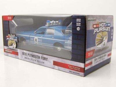 Plymouth Fury Maine State Police 1978 blau Modellauto 1:24 Greenlight Collectibles