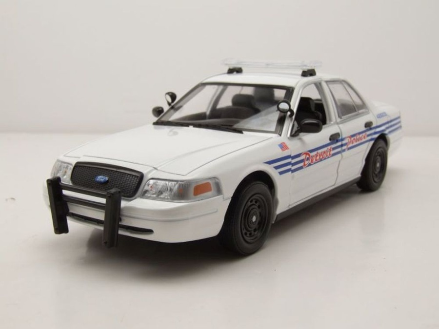 Ford Crown Victoria Detroit Police Interceptor 2008 weiß Modellauto 1:24 Greenlight Collectibles