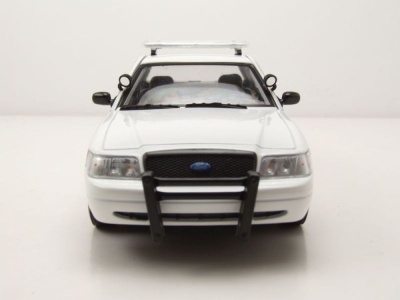 Ford Crown Victoria Detroit Police Interceptor 2008 weiß Modellauto 1:24 Greenlight Collectibles