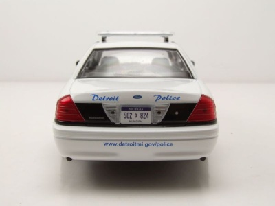 Ford Crown Victoria Detroit Police Interceptor 2008 weiß Modellauto 1:24 Greenlight Collectibles