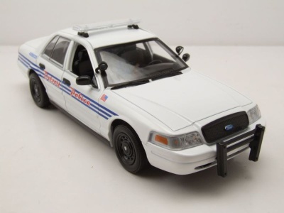 Ford Crown Victoria Detroit Police Interceptor 2008 weiß Modellauto 1:24 Greenlight Collectibles