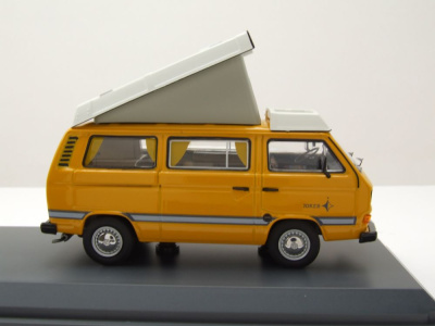 VW T3 a Bus Westfalia Joker Camping gelb Modellauto 1:43 Schuco