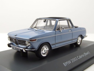 BMW 2002 Baur Cabrio blau metallic Modellauto 1:43 Schuco