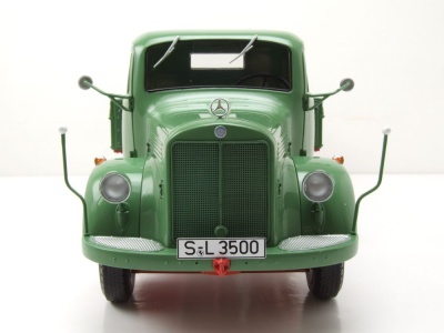 Mercedes L 3500 Pritsche Plane grün Modellauto 1:18 Schuco