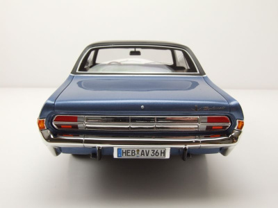 Opel Diplomat A Coupe 1965 - 1967 blau metallic schwarz Modellauto 1:18 Schuco