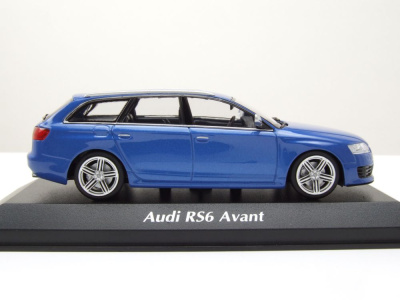 Audi RS6 Avant Kombi 2007 blau metallic Modellauto 1:43 Maxichamps