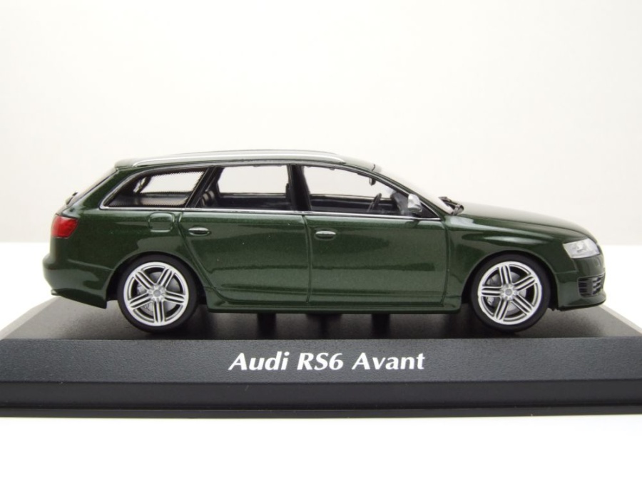 Modellauto Audi RS6 Avant Kombi 2007 grün metallic 1:43 Maxichamps