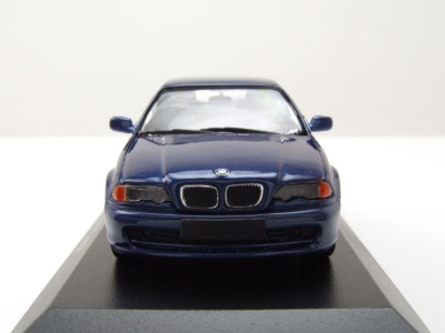 BMW 3er E46 Coupe 1999 blau metallic Modellauto 1:43 Maxichamps