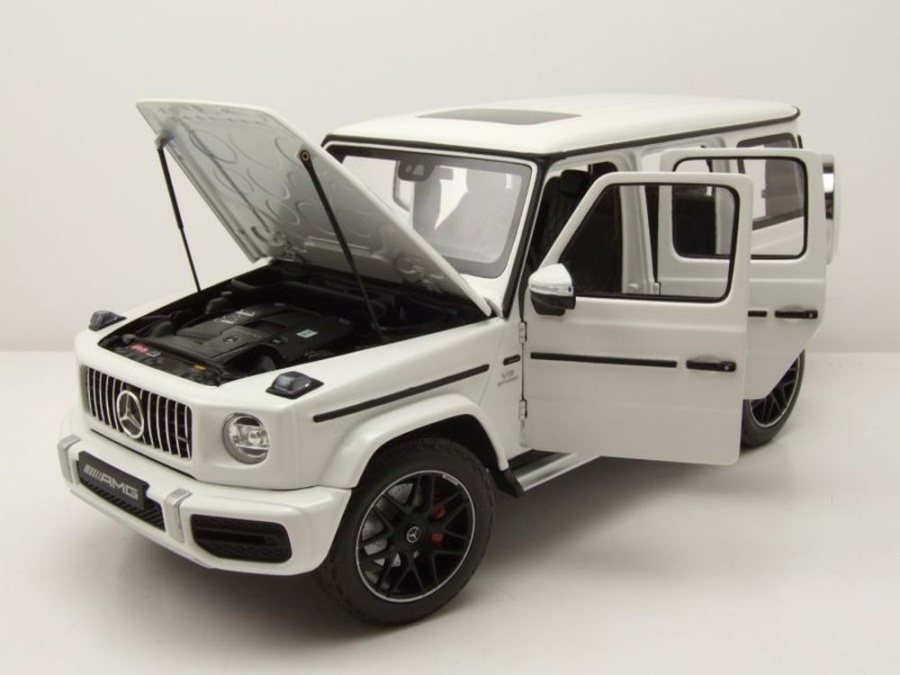 Modellauto Mercedes AMG G63 G-Klasse 2018 weiß 1:18 Minichamps bei