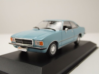 Opel Rekord D Coupe 1975 blau metallic Modellauto 1:43...