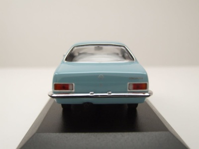 Opel Rekord D Coupe 1975 blau metallic Modellauto 1:43 Maxichamps