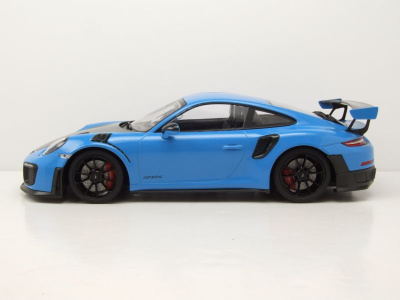 Porsche 911 (991.2) GT2 RS 2018 blau mit schwarzen Felgen Modellauto 1:18 Minichamps