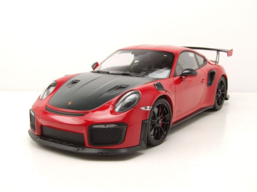 Porsche 911 (991.2) GT2 RS 2018 rot mit schwarzen Felgen Modellauto 1:18 Minichamps