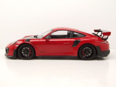 Porsche 911 (991.2) GT2 RS 2018 rot mit schwarzen Felgen Modellauto 1:18 Minichamps