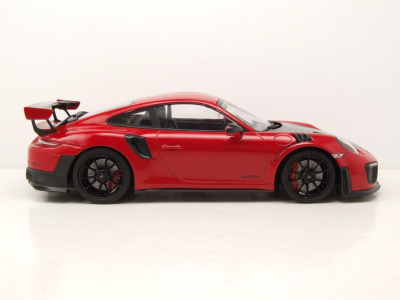 Porsche 911 (991.2) GT2 RS 2018 rot mit schwarzen Felgen Modellauto 1:18 Minichamps