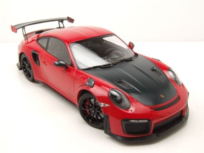 Porsche 911 (991.2) GT2 RS 2018 rot mit schwarzen Felgen Modellauto 1:18 Minichamps