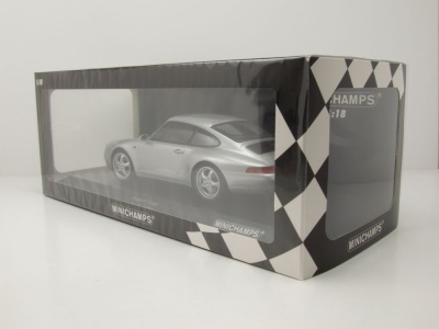 Porsche 911 (993) 1993 silber Modellauto 1:18 Minichamps