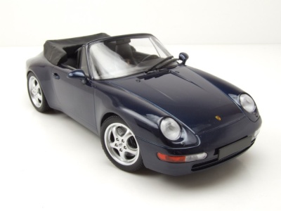 Porsche 911 (993) Cabrio 1994 blau metallic Modellauto 1:18 Minichamps