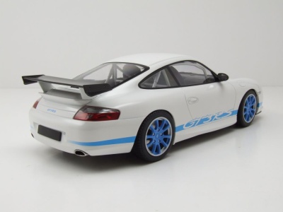 Porsche 911 GT3 RS 2002 weiß mit blauen Streifen...