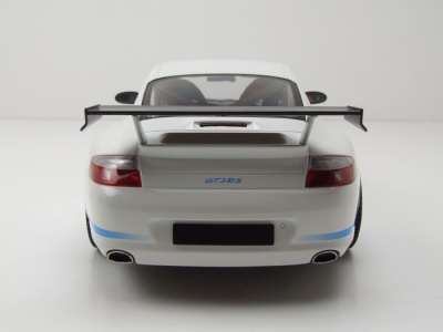 Porsche 911 GT3 RS 2002 weiß mit blauen Streifen Modellauto 1:18 Minichamps